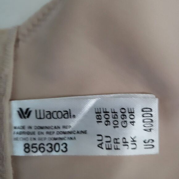 WACOAL Bra 856303 Size 40DDD Back Appeal Wire Free T-Shirt Rose Dust Pink Plus - Picture 5 of 8